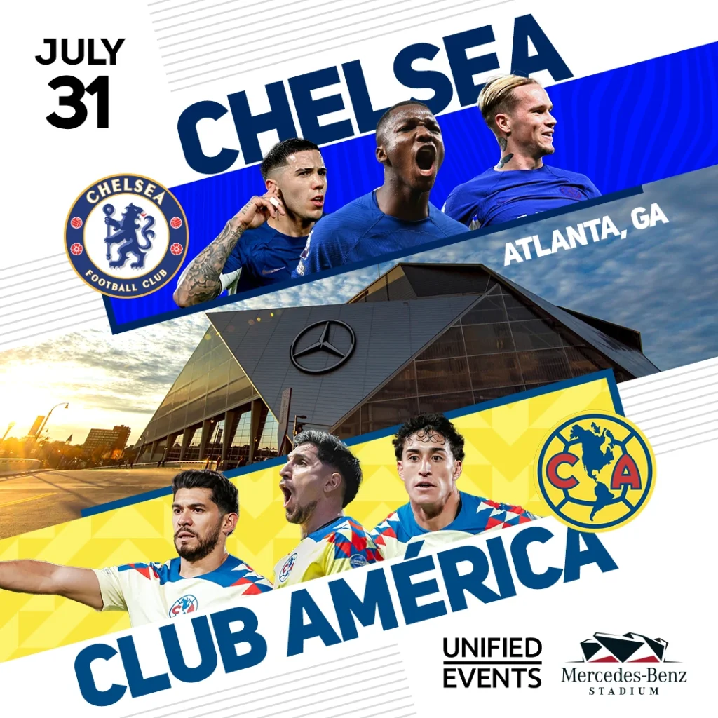 Chelsea FC v Club America in July 2024 in Atlanta