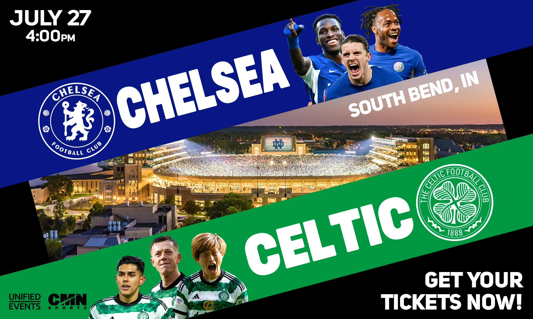 Chelsea FC v Celtic at Notre Dame