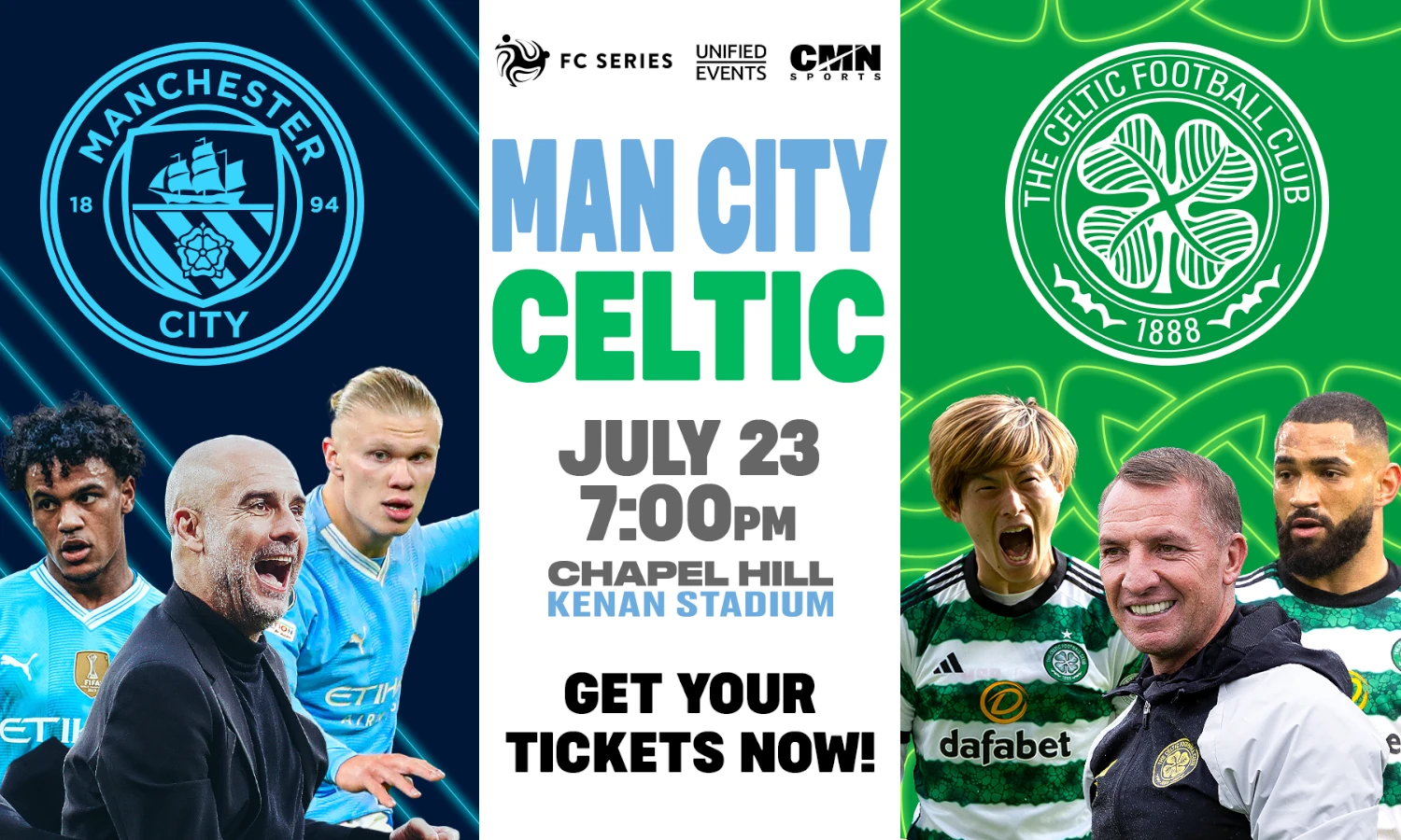 Man City v Celtic at UNC Chapel Hill